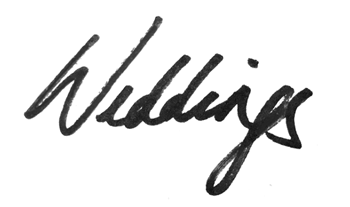 Weddings title handwritten