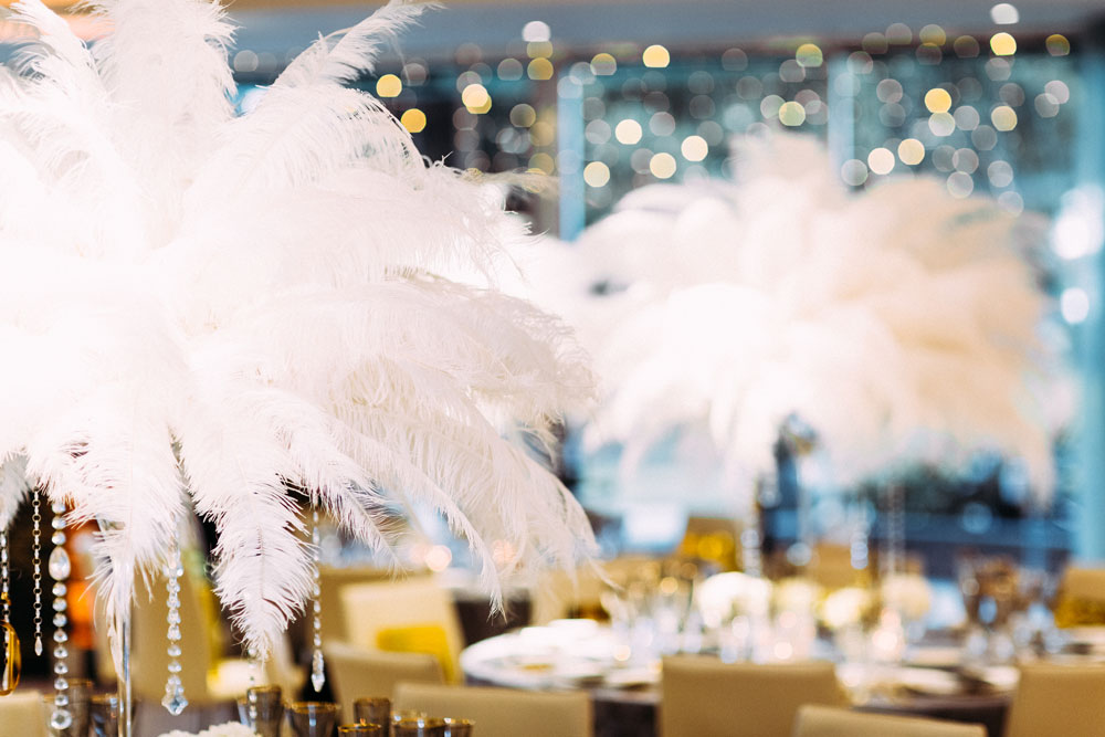 the great gatsby themed party at the grove hotel by amie bone flowers