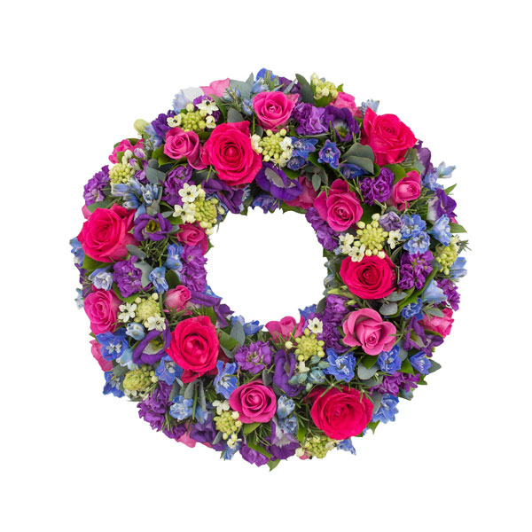Rose & Lisianthus Funeral Wreath